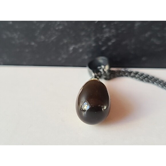 925 Sterling Silver Tiger's Eye Pendant Necklace Vintage Oxidized - Picture 5 of 10